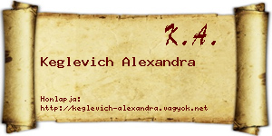 Keglevich Alexandra névjegykártya