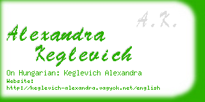 alexandra keglevich business card